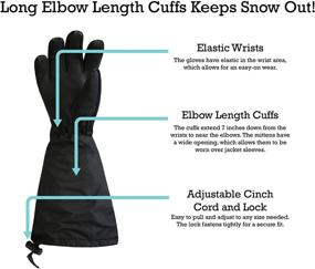 img 2 attached to ❄️ N'Ice Caps 100 Gram Thinsulate Elbow Length Waterproof Snow Gloves for Little Kids