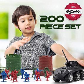 img 3 attached to 🎖️ JaxoJoy Military Army Men - 200 Piece Set