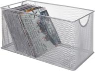 efficient cd storage box: mygift silver mesh open metal cd case organizer logo