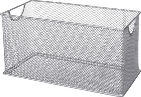 img 1 attached to Efficient CD Storage Box: MyGift Silver Mesh Open Metal CD Case Organizer