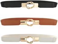 ayliss elastic buckle stretch skinny women's accessories for belts logo