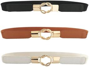 img 4 attached to Ayliss Elastic Buckle Stretch Skinny Women's Accessories for Belts