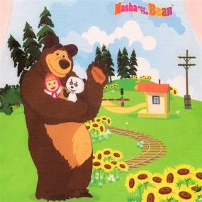 img 1 attached to 👧 Masha and the Bear Girls T-Shirt: Cute and Creative Clothing for Little Fans