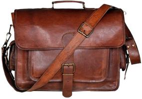 img 3 attached to Buffalo Leather Messenger Briefcase College