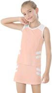 👚 2-piece girls tank top and tennis golf skirt outfit with built-in shorts - stylish skort dress logo