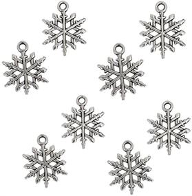 img 4 attached to Antique Snowflake Pendants Accessory Alimitopia