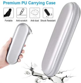 img 3 attached to 🖊️ TITACUTE Apple Pencil 2 Carrying Case - Hard EVA Pencil Case with Foam, Dual Zipper Shockproof Protection, iPencil Case Holder Compatible with iPad Pro, Apple Pencil 2nd Gen - Silver