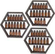 hexagon floating essential oil & nail polish display shelves by liantral - 3 pack logo