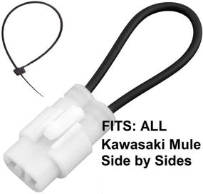 img 1 attached to 🚥 Проход по ремню безопасности для сидений Kawasaki MULE Side by Side: Подходит для всех моделей и годов с присоединительным кабелем переключателя отмены подключения ремня безопасности - аксессуары для отмены, обхода PRO SX FX DX FXT 4000 4010 DXT TRANS и других моделей.