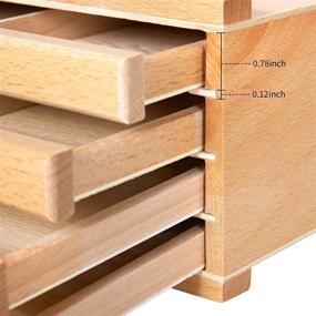 img 1 attached to 🎨 MEEDEN 10-Drawer Artist Supply Storage Box - Beech-Wood Pencil Box with Large Capacity, Multi-Function Drawers &amp; Compartments for Organizing Pastels, Pencils, Pens, Markers, Brushes &amp; Stamp