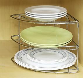 img 1 attached to 🔳 Chrome 3-Tier Corner Shelf Organizer for Counters