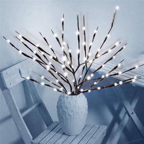 img 3 attached to 🌟 Joiedomi 20'' 20LED Willow Twig Branch Lights: Ideal Decor for Christmas Home Party, Wedding, Garden, Xmas, Patio, Bedroom - Indoor/Outdoor Elegance