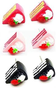 img 3 attached to 🍌 Hamburger Banana Donut Ice Cream Dangle Stud Earrings Resin Jewelry for Women and Girls - Cute Food Imitation