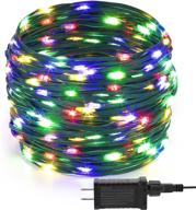 🎄 toubik 300 led multicolor fairy string lights: 110ft end-to-end connectable outdoor/indoor christmas decorations for xmas tree, party, wedding логотип