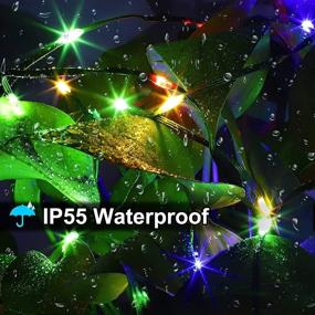 img 2 attached to 🎄 TOUBIK 300 LED Multicolor Fairy String Lights: 110Ft End-to-End Connectable Outdoor/Indoor Christmas Decorations for Xmas Tree, Party, Wedding