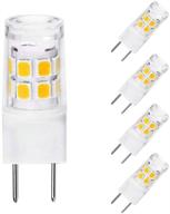 🔆 g8 led bulbs 3w, wb25x10019 halogen bulb 20w equivalent for ge microwave oven light, t4 jcd type g8 bi-pin base, 120v, daylight white 5000k, pack of 4 логотип