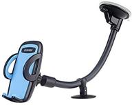 🚗 exshow car mount - universal windshield dashboard car phone mount, 8.5 inch long arm for iphone 11/ xr/ xs max/x/8/7/6s plus, samsung galaxy s10 s9, nexus 5x/6p, lg, htc - fits all phones 3.5-6.5 inch - (blue) logo