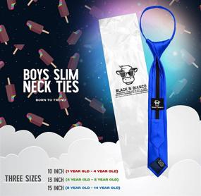 img 2 attached to 👔 Stylish Black Bianco Satin Zipper Boys' Necktie Accessories - Must-Have for Young Gentlemen