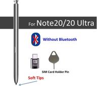 заменяющий стилус s pen серого цвета для galaxy note 20 и note 20 ultra 5g - несенсорный стилус s pen + адаптер type-c + наконечники + выталкиватель. логотип