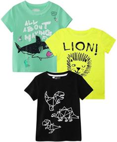 img 3 attached to 👕 DEEKEY Boys' Dinosaur Crewneck T Shirts - Toddler Clothing, Tops, Tees & Shirts