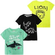 👕 deekey boys' dinosaur crewneck t shirts - toddler clothing, tops, tees & shirts logo