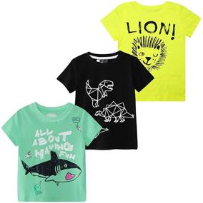 img 4 attached to 👕 DEEKEY Boys' Dinosaur Crewneck T Shirts - Toddler Clothing, Tops, Tees & Shirts