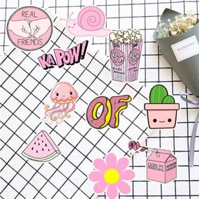 img 1 attached to 🎁 50pcs Cute VSCO Stickers for Hydro Flask, Laptop, and More - Cool Aesthetic Waterproof Vinyl Decals for Water Bottles, Skateboard, Bike, Guitar, and Luggage - Perfect Teen Girl Stuff Gifts!