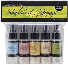 img 1 attached to Lindy's Stamp Gang Mermaid Sea Shells Starburst Spray Set - Pack of 5, 2 oz