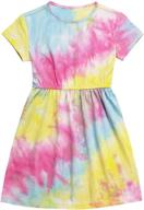 danichins girls short sleeve casual cotton dresses for girls' clothing: stylish and comfortable! logo
