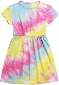 img 4 attached to DaniChins Girls Short Sleeve Casual Cotton Dresses for Girls' Clothing: Stylish and Comfortable!
