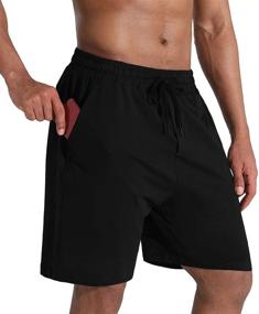 img 4 attached to 🩳 Men's Lounge Shorts with Deep Pockets - Loose-Fit Jersey Shorts for Running, Workout, Training, and Basketball by THE GYM PEOPLE