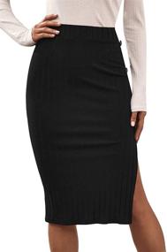 img 2 attached to SheIn Womens Casual Split Skirt Women's Clothing and Skirts