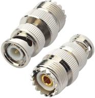 🔌 boobrie 2pcs bnc uhf rf coaxial coax adapter so239 uhf female to bnc male connector - low loss ham radio coax adapter for rf antennas, wireless lan devices, coaxial cable, wi-fi radios logo