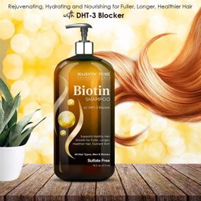 img 3 attached to 🧴 Biotin Hair Growth Shampoo - Volumizing Shampoo for Hair Loss - DHT-3 Blocker Formula - Hydrating & Nourishing - Sulfate Free - Men & Women - Thin Hair Shampoo - 16 fl oz