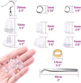 img 3 attached to Earring Making Supplies Kit - Anezus 1900Pcs of Earring Hooks, Fish Hook Earrings, Earring Backs, and Jump Rings for Jewelry Making and Repair. Ideal Gifts for Women