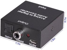 img 1 attached to 🔌 Tbridge Analog Audio to Digital Audio Converter Adapter for Coaxial/Toslink