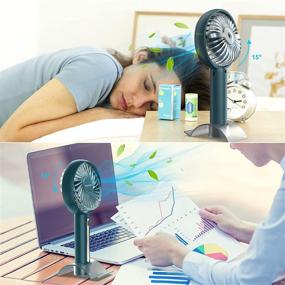 img 3 attached to 🌬️ Vkusra Mini Handheld Fan: Portable & Adjustable Speed USB Desktop Fan for Girls and Children, Ideal for Home, Office, and Travel