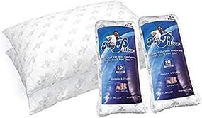 img 3 attached to 🛏️ Pillows Classic Bed Pillow 2-Pack [Standard/Queen Size] Machine Washable Medium Firmness (White+White), Medium Support (Pack of 2)