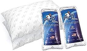 img 4 attached to 🛏️ Pillows Classic Bed Pillow 2-Pack [Standard/Queen Size] Machine Washable Medium Firmness (White+White), Medium Support (Pack of 2)