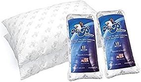 img 2 attached to 🛏️ Pillows Classic Bed Pillow 2-Pack [Standard/Queen Size] Machine Washable Medium Firmness (White+White), Medium Support (Pack of 2)