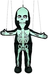 img 1 attached to 💀 Glow in the Dark Skeleton Marionette String Puppet: Illuminate Your Puppetry Show!