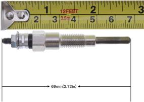 img 2 attached to ❄ Комплект свечей накаливания JEENDA 16851-65510 16851-65512 для Kubota D722 D902 D905 D1005 D1105 V1505 V1305 Z482 RTV900 RTV1100 Трактор B1700D B1700E ZD326 ZD331 Газонокосилка BX1800D BX1830D - 3 шт.