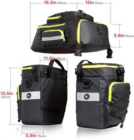 img 1 attached to 🚴 Rhinowalk Bike Bag Bike Pannier Bag Set: Ultimate Professional Cycling Accessories - 3 in 1 Design