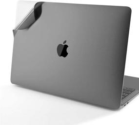 img 2 attached to 👍 JRCMAX 5-in-1 MacBook Air 13" 2018+ Skin – A1932 Model Only – Gray Vinyl Skin Decal with High Clear Screen Protector