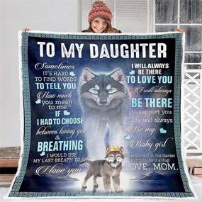 img 4 attached to 🦁 Daughter Gift from Mother - Mom to Daughter Blanket, Lion-themed - Always My Baby Girl - Birthday & Christmas Gift, 60x80 inch Throw