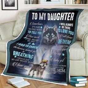 img 3 attached to 🦁 Daughter Gift from Mother - Mom to Daughter Blanket, Lion-themed - Always My Baby Girl - Birthday & Christmas Gift, 60x80 inch Throw