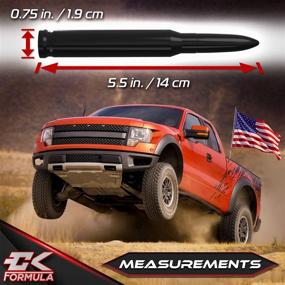 img 1 attached to 🚗 Ultimate CK Formula 50 Cal Bullet Antenna for Trucks: Upgrade your Ride with 5.5” Black Automotive Antenna Replacement, AM/FM Radio Compatibility, Premium 6061 Aluminum, Anti-Theft Design, Car Wash Safe, Universal Fit, 1 Piece
