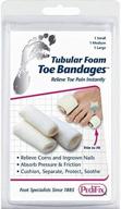 🦶 pedifix tubular foam toe bandages medium pack of 3 - #p337 логотип