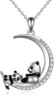 💝 panda gifts sterling silver crescent moon mother daughter necklace: a perfect mothers day gift for mom, wife, and grandmother logo