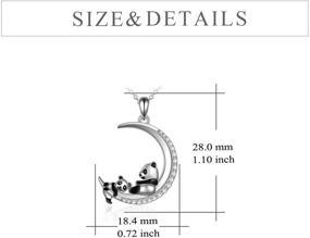 img 1 attached to 💝 Panda Gifts Sterling Silver Crescent Moon Mother Daughter Necklace: A Perfect Mothers Day Gift for Mom, Wife, and Grandmother